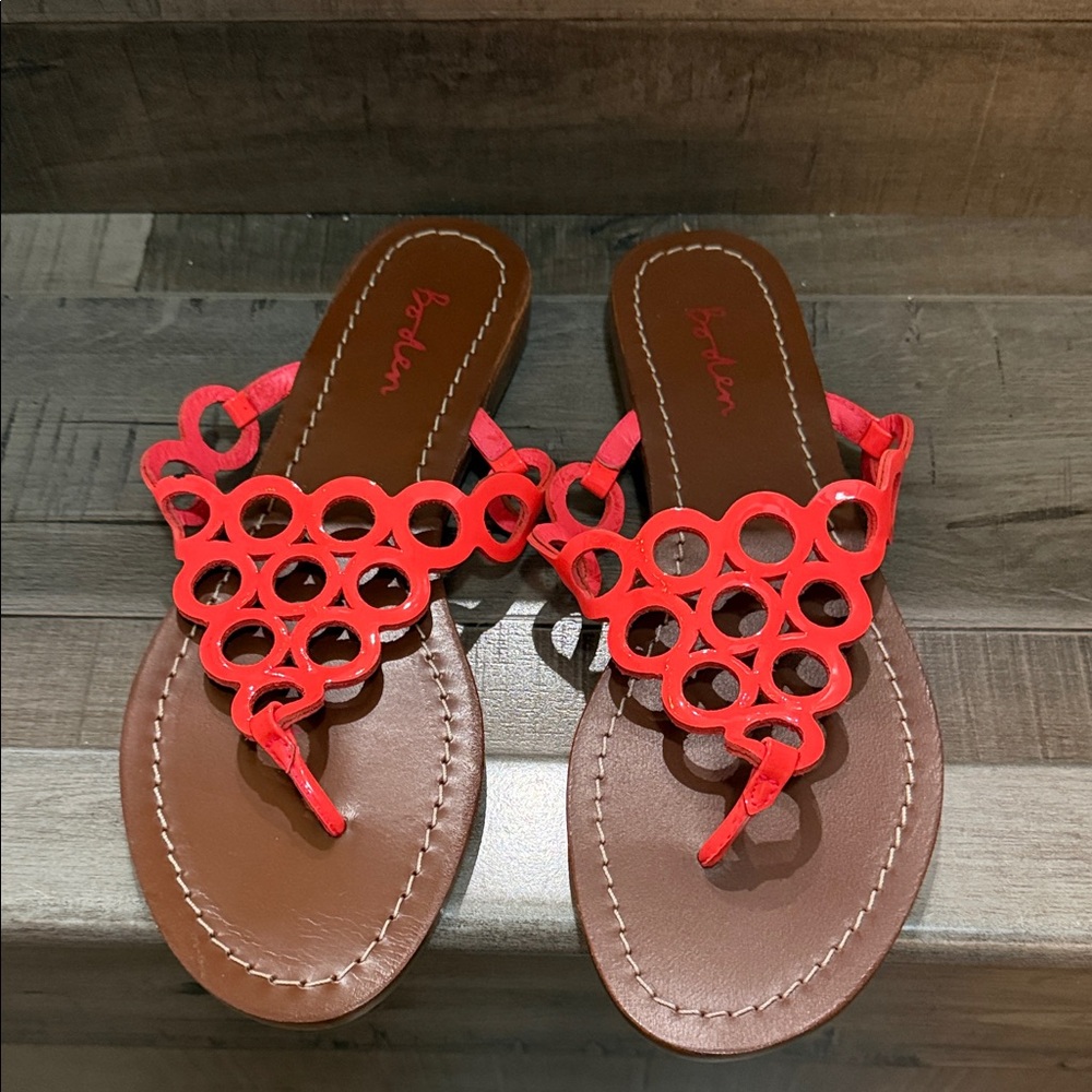 Boden Vibrant Red Cutout Sandals
